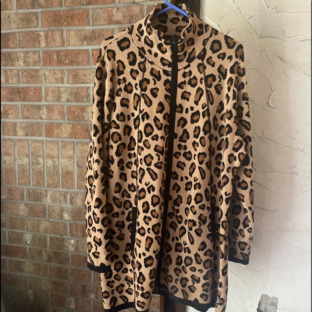 🐆 NWOT Rachel Zoe leopard sweater - Picture 1 of 8